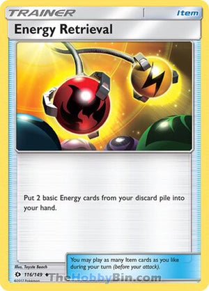 0116 Energy Retrieval Uncommon Sun & Moon Base Set
