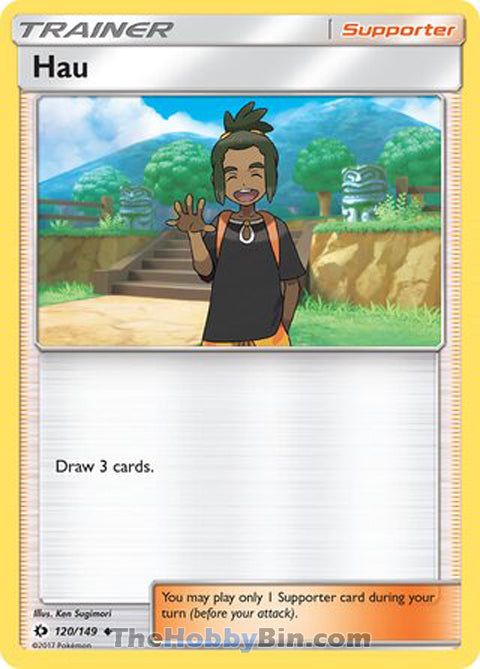 Hau #120/149 Uncommon - Sun & Moon Base Set Pokemon card