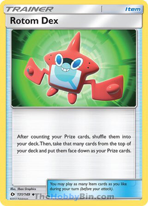Rotom Dex #131/149 Uncommon - Sun & Moon Base Set Pokemon card