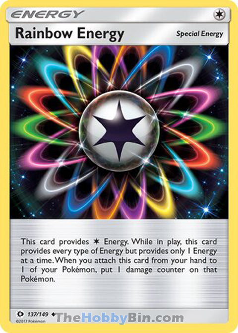 Rainbow Energy #137/149 Uncommon - Sun & Moon Base Set Pokemon card
