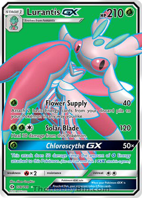 Lurantis GX #138/149 Ultra Rare - Sun & Moon Base Set Pokemon card