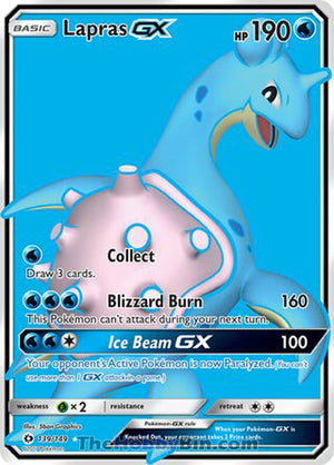 0139 Lapras GX Ultra Rare Sun & Moon Base Set