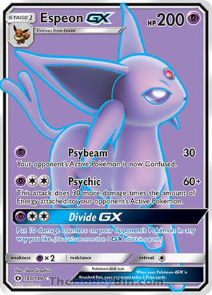 0140 Espeon GX Ultra Rare Sun & Moon Base Set