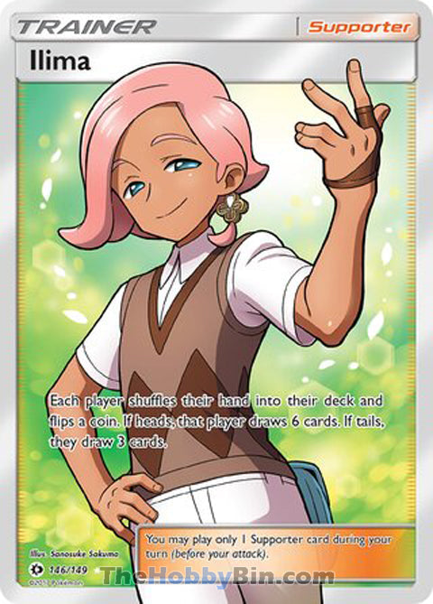Ilima #146/149 Ultra Rare - Sun & Moon Base Set Pokemon card