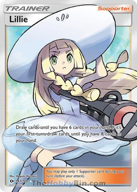 Lillie #147/149 Ultra Rare - Sun & Moon Base Set Pokemon card