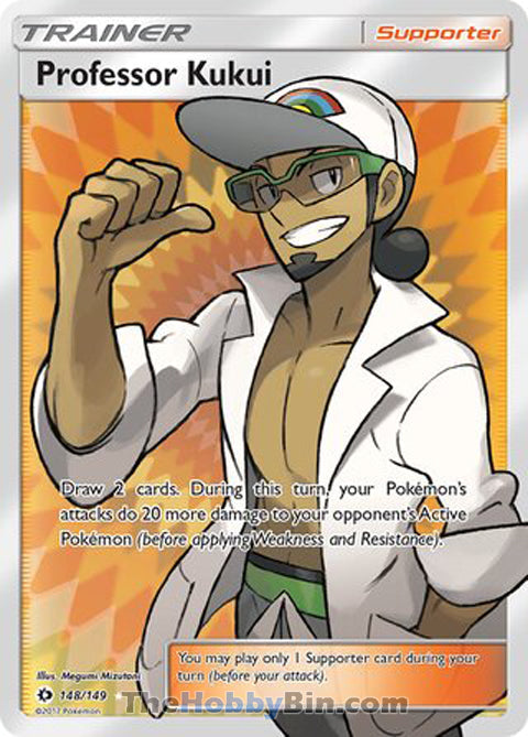 Professor Kukui #148/149 Ultra Rare - Sun & Moon Base Set Pokemon card