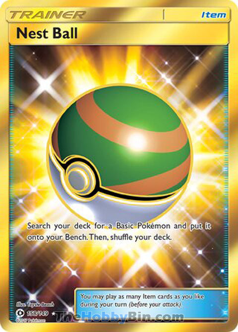 Nest Ball #158/149 Secret Rare - Sun & Moon Base Set Pokemon card