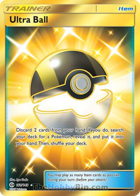 Ultra Ball #161/149 Secret Rare - Sun & Moon Base Set Pokemon card