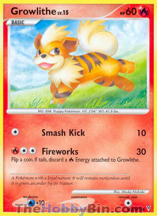 Growlithe #108 Common - Supreme Victors Pokemon card