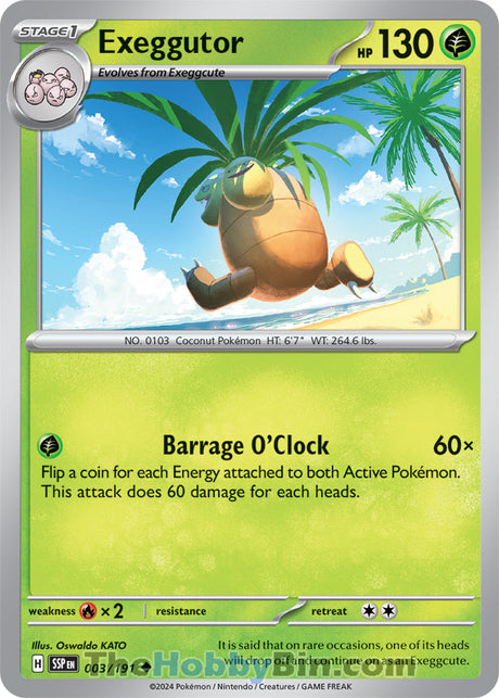 Exeggutor Surging Sparks Uncommon #003/191