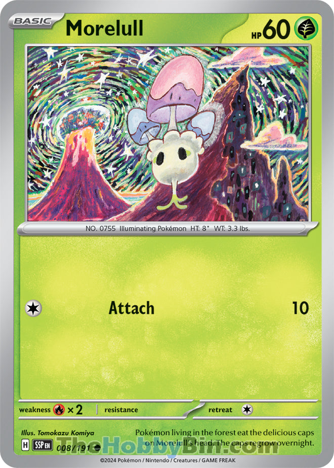 Morelull #8/191 Common - Surging Sparks Pokemon card
