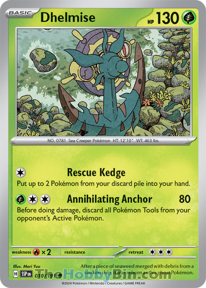 Dhelmise #10/191 Common - Surging Sparks Pokemon card