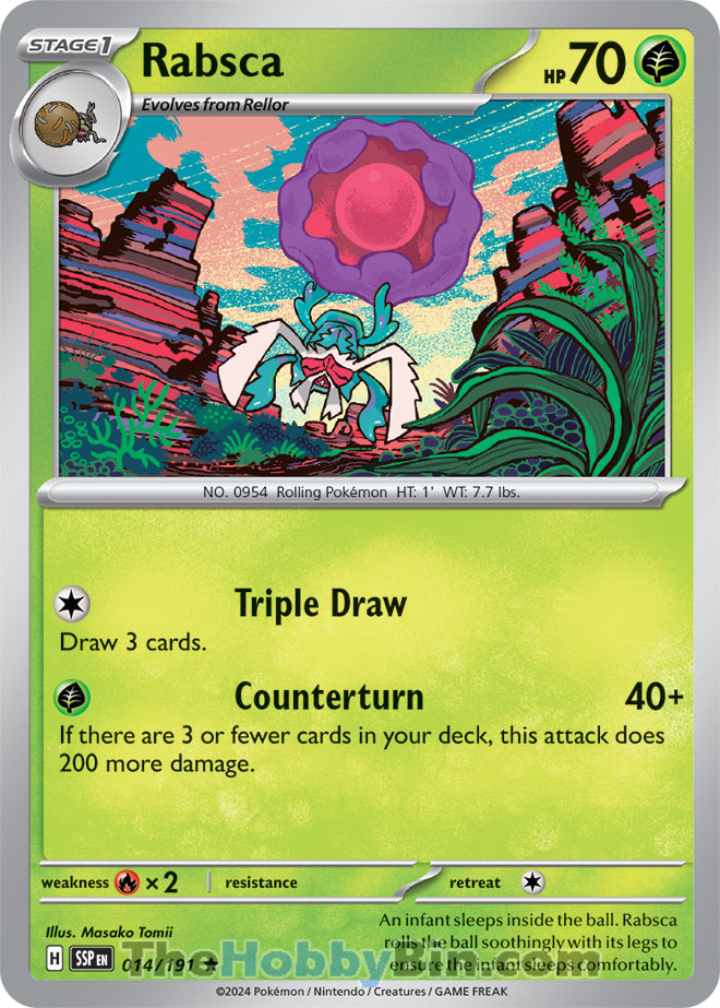 Rabsca #14/191 Rare - Surging Sparks Pokemon card
