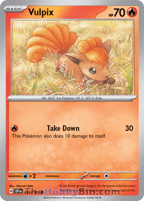 Vulpix Surging Sparks Common #016/191