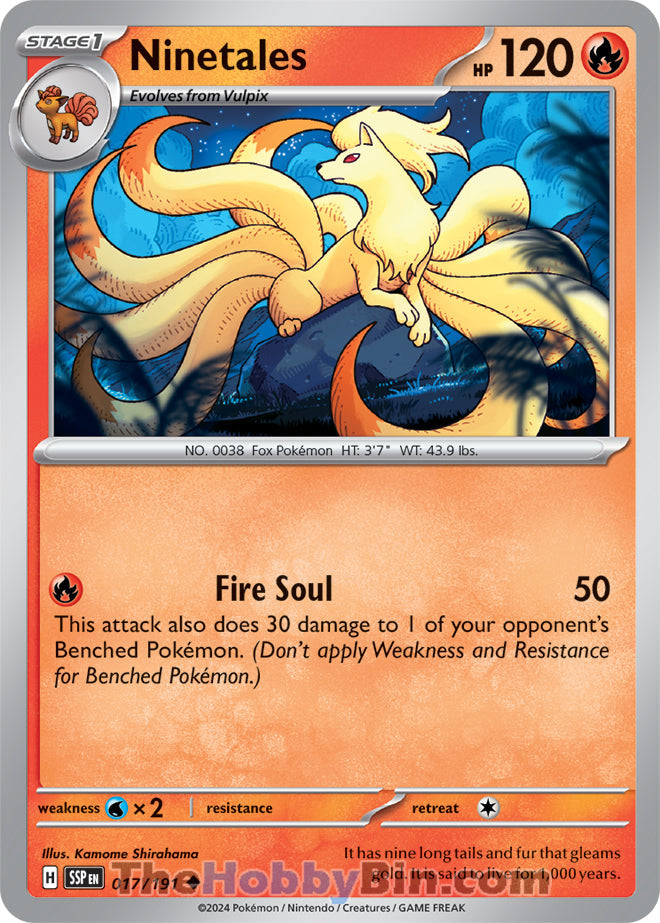 Ninetales Surging Sparks Uncommon #017/191