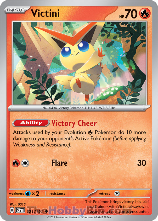 Victini #21/191 Uncommon - Surging Sparks Pokemon card