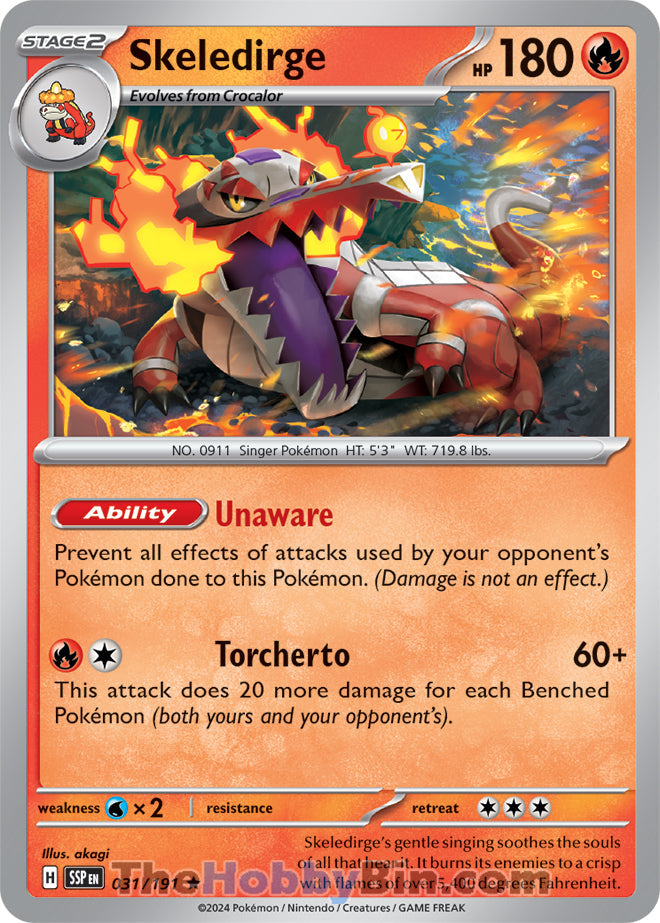 0031 Skeledirge Rare Surging Sparks