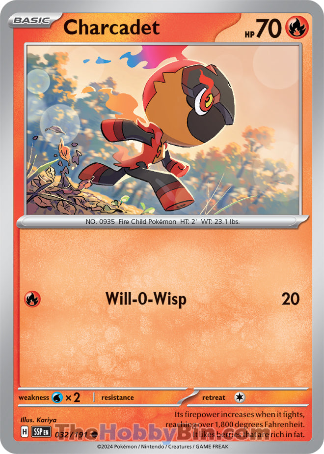 Charcadet #32/191 Common - Surging Sparks Pokemon card