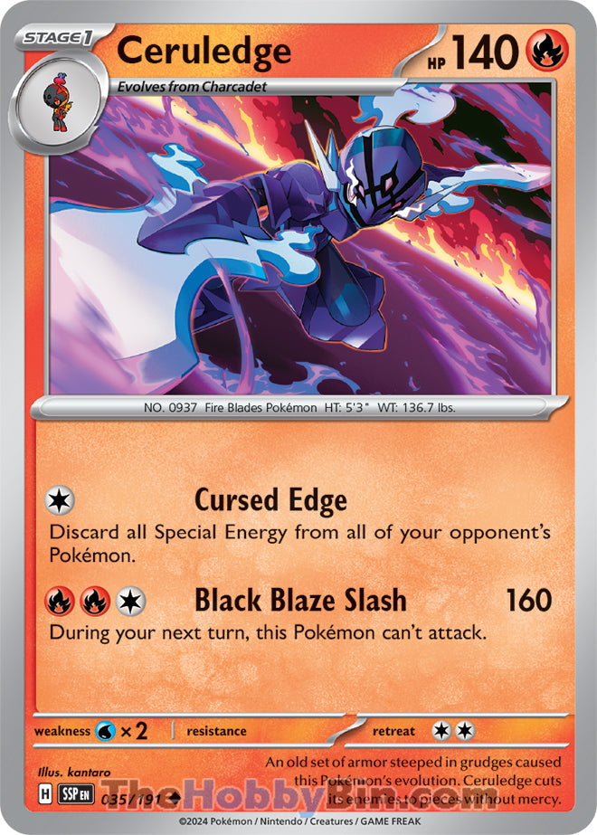 Ceruledge #35/191 Uncommon - Surging Sparks Pokemon card