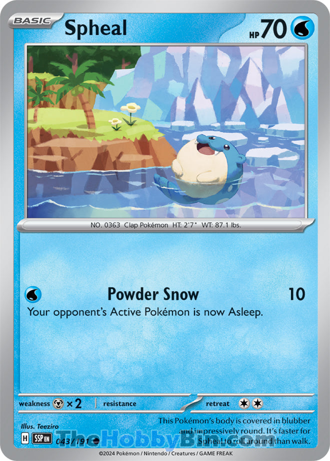 0043 Spheal Common Surging Sparks