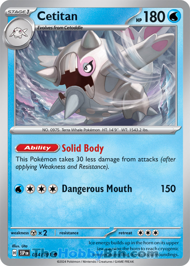 Cetitan #54/191 Common - Surging Sparks Pokemon card