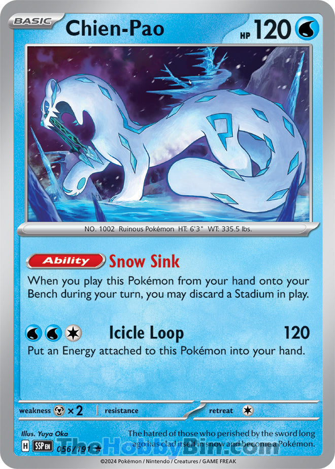 Chien-Pao #56/191 Rare - Surging Sparks Pokemon card