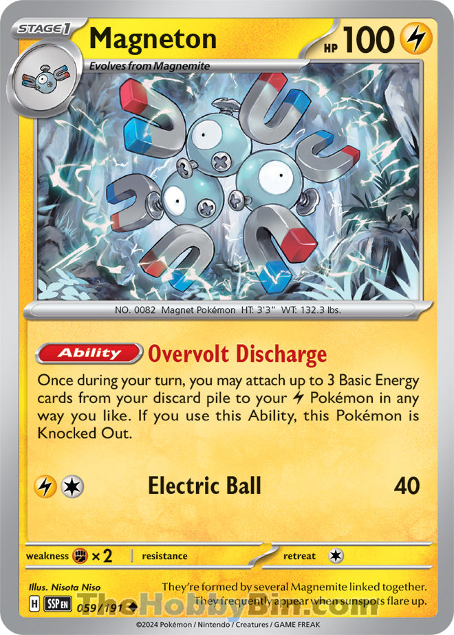Magneton #59/191 Uncommon - Surging Sparks Pokemon card
