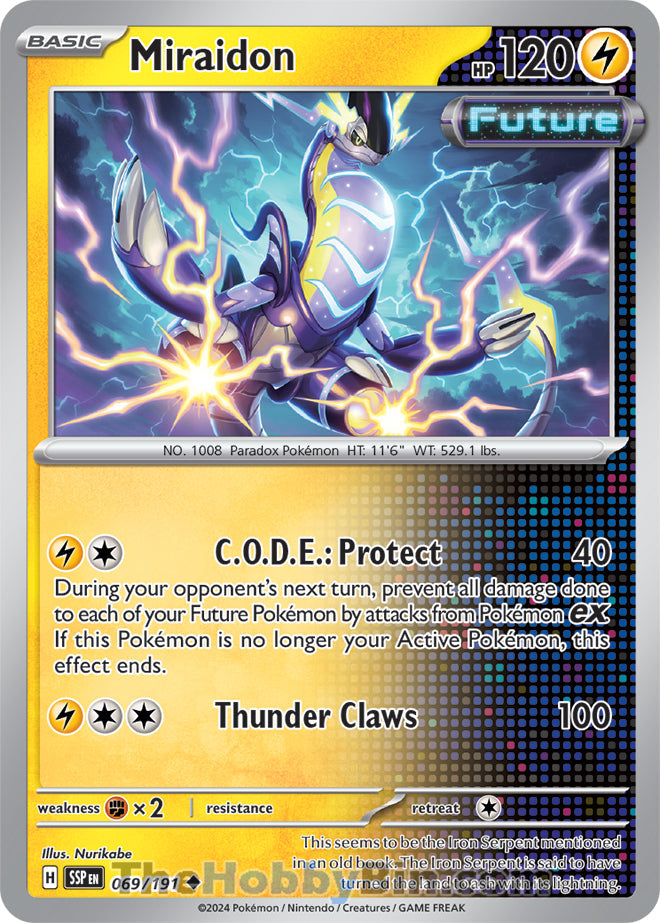 Miraidon #69/191 Uncommon - Surging Sparks Pokemon card