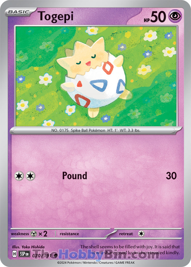 Togepi #70/191 Common - Surging Sparks Pokemon card