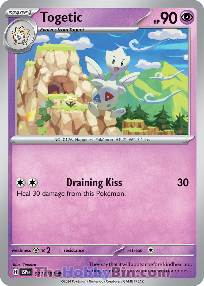 Togetic #71/191 Common - Surging Sparks Pokemon card