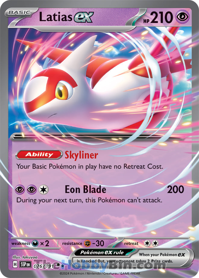 Latias ex #76/191 Double Rare - Surging Sparks Pokemon card
