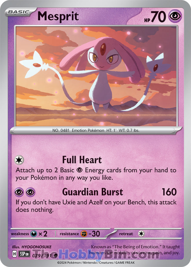 Mesprit #79/191 Common - Surging Sparks Pokemon card