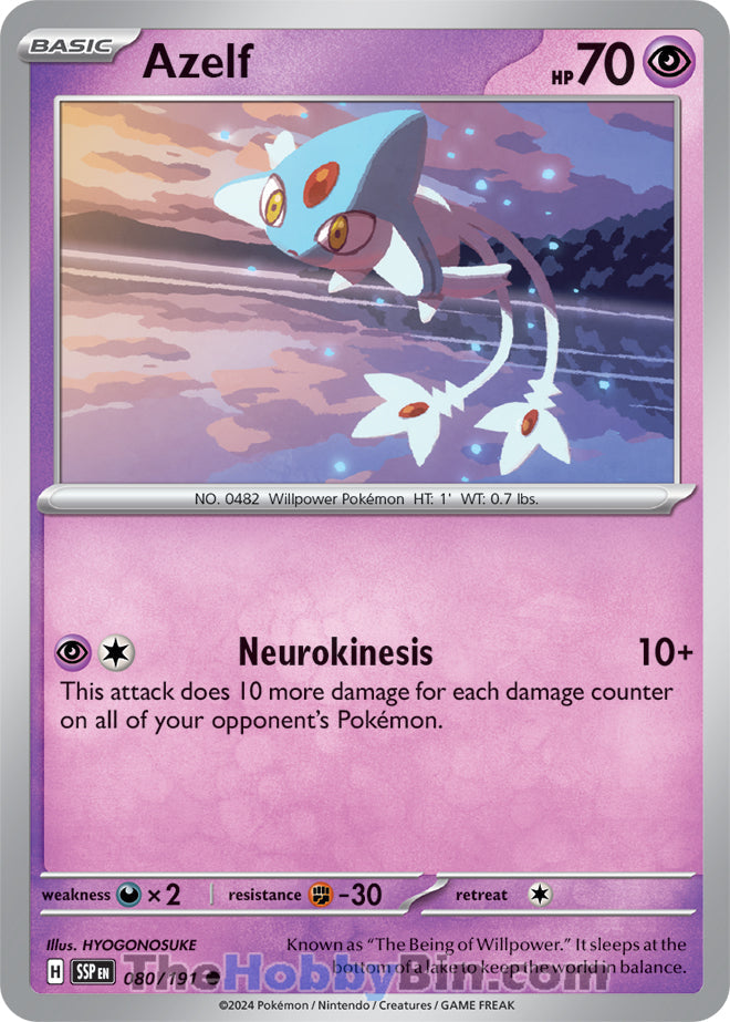 Azelf #80/191 Common - Surging Sparks Pokemon card