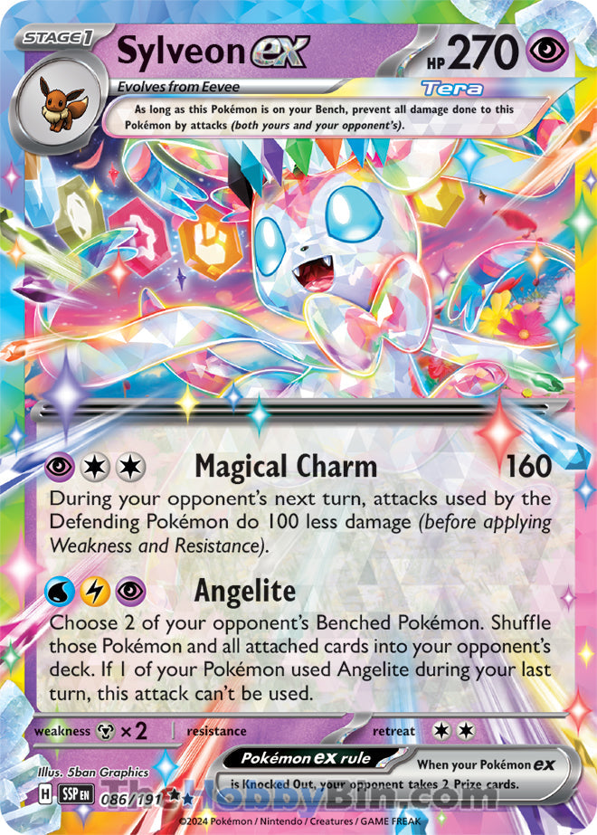 Sylveon ex #86/191 Double Rare - Surging Sparks Pokemon card