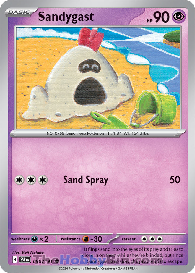 Sandygast #90/191 Common - Surging Sparks Pokemon card