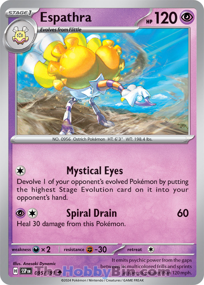 Espathra #95/191 Uncommon - Surging Sparks Pokemon card
