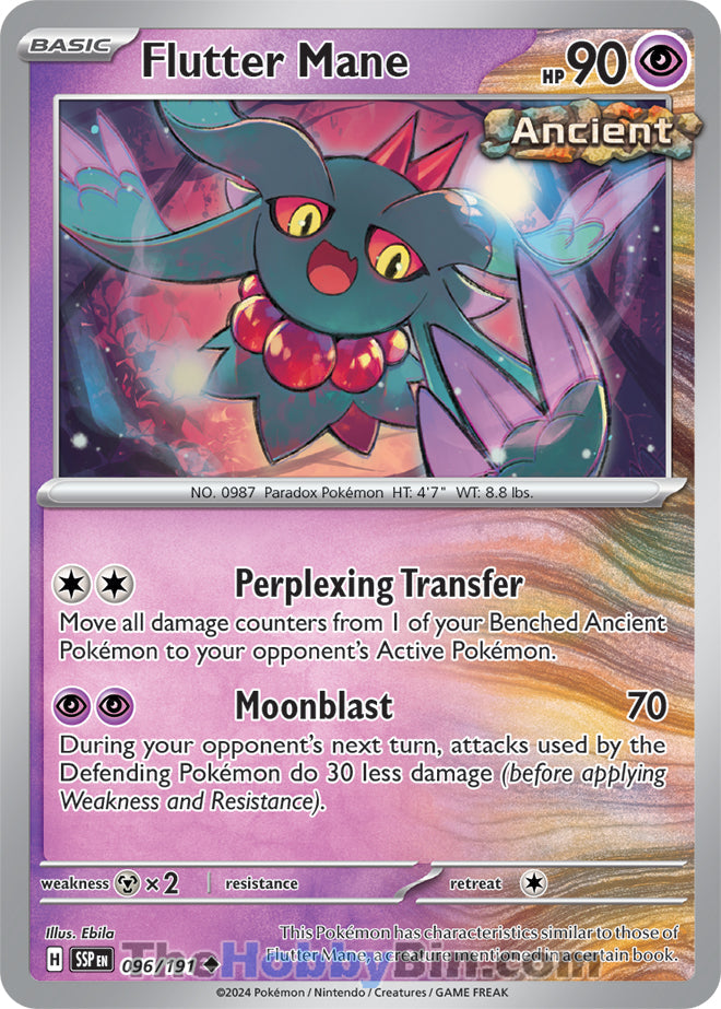 Flutter Mane #96/191 Uncommon - Surging Sparks Pokemon card