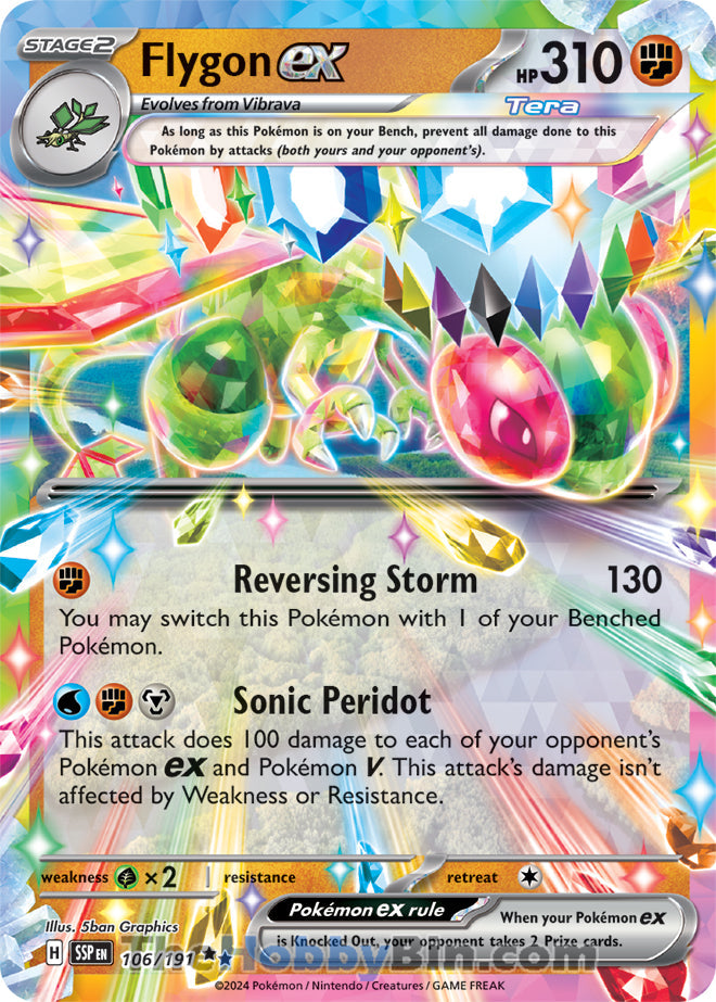Flygon ex #106/191 Double Rare - Surging Sparks Pokemon card