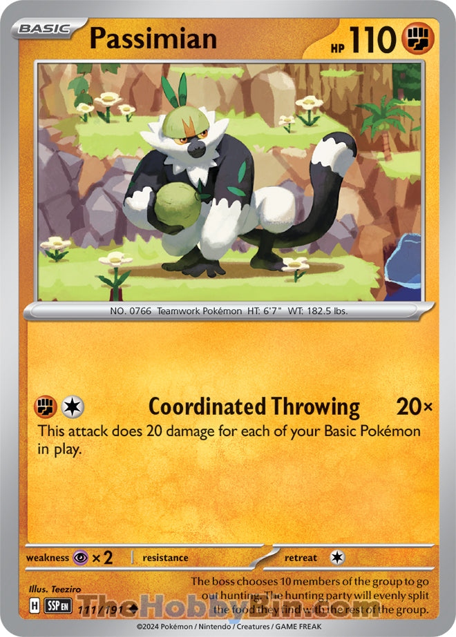 Passimian #111/191 Uncommon - Surging Sparks Pokemon card