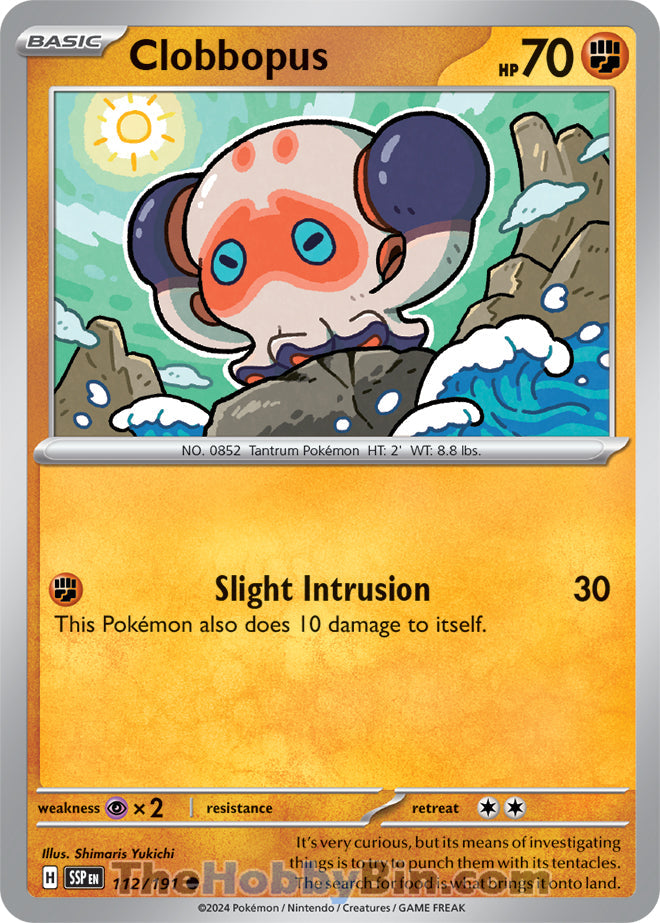 Clobbopus #112/191 Common - Surging Sparks Pokemon card