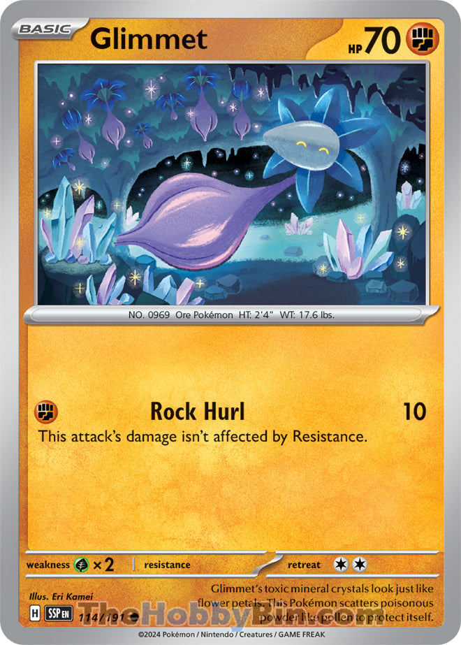 Glimmet #114/191 Common - Surging Sparks Pokemon card