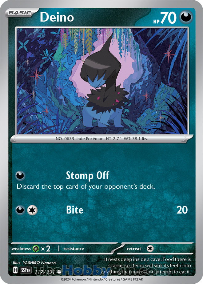 Deino #117/191 Common - Surging Sparks Pokemon card