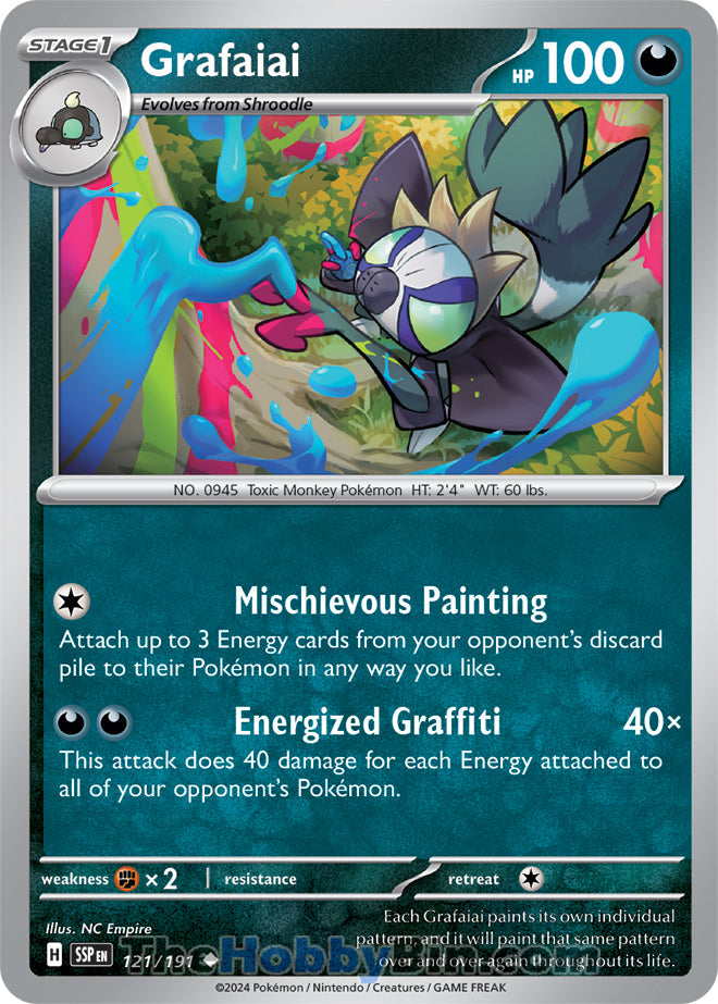 Grafaiai #121/191 Uncommon - Surging Sparks Pokemon card