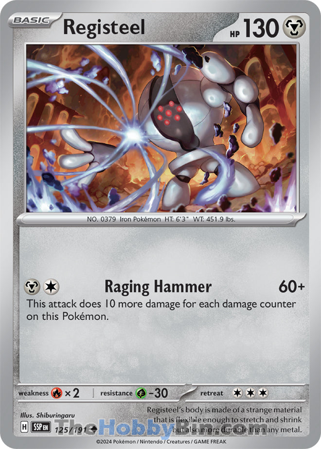 Registeel #125/191 Uncommon - Surging Sparks Pokemon card