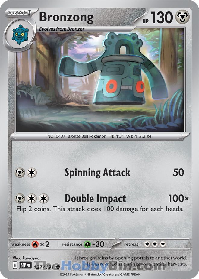 Bronzong #127/191 Common - Surging Sparks Pokemon card