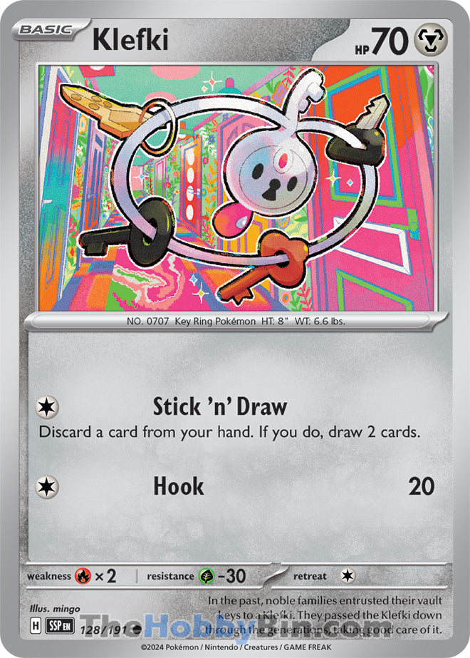 Klefki #128/191 Common - Surging Sparks Pokemon card