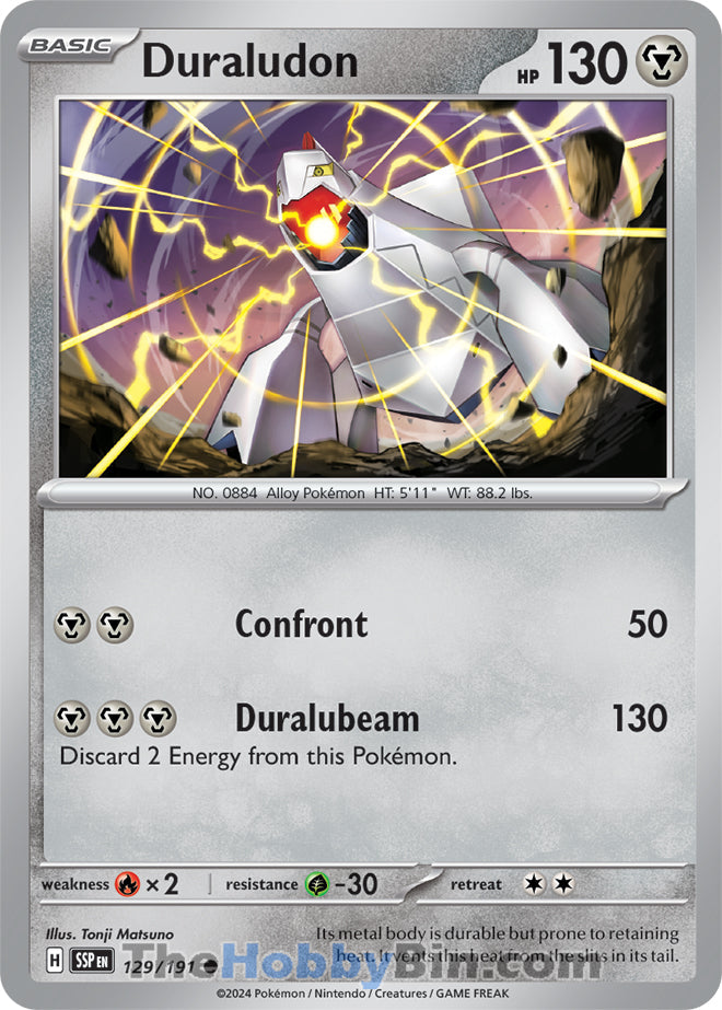 Duraludon #129/191 Common - Surging Sparks Pokemon card