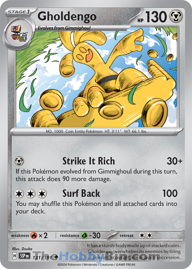 Gholdengo #131/191 Uncommon - Surging Sparks Pokemon card