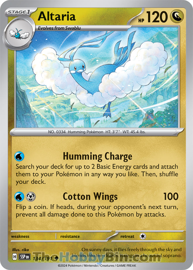 Altaria #134/191 Uncommon - Surging Sparks Pokemon card