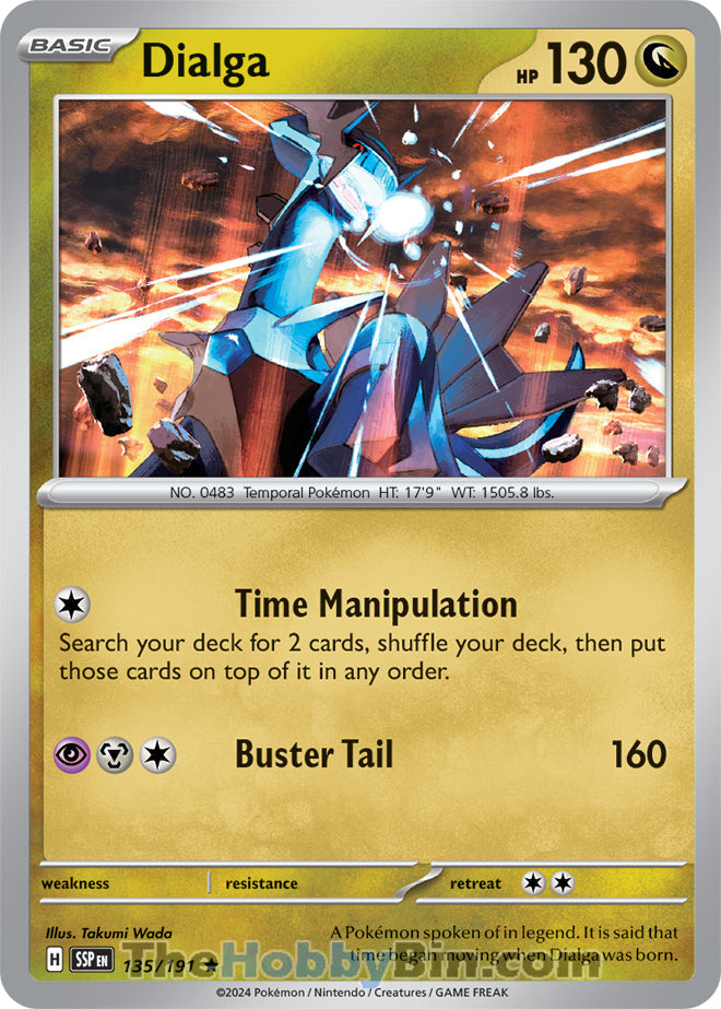 Dialga #135/191 Rare - Surging Sparks Pokemon card